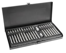 Antgalių komplektas TORX, HEX, SPLINE 40 dalių / Cr-v, HOGERT HT1S404