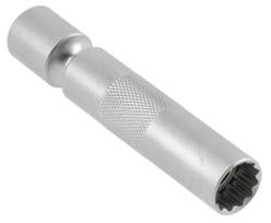 Galvutė žvakėms 3/8" 14mm 12-kamp. bi-hex su šarnyru