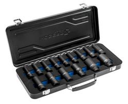 Smūginių ilgų galvučių komplektas 1/2" 6k. metalinėje dėžėje / 10-32mm HOEGERT HT4R049
