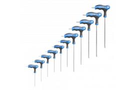 T-formos TORX raktų komplektas 10vnt T8-T45, HOGERT HT1W881