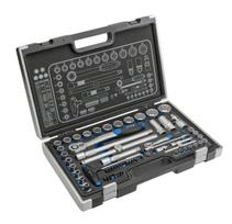 HOGERT įrankių komplektas 1/4 + 1/2 dvylikakampėmis galvomis VARIO, HT1R470