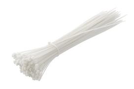 Tvirtinimo dirželiai 2,5x140mm nylon, balti 100vnt
