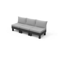Trivietė sodo sofa „Elements“ pilka/šviesiai pilka KETER 29212921900 200 x 74 x 80 cm