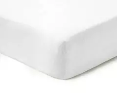Frotinė paklodė su guma NOSTRA, baltos sp., 120x200+28cm, 80% medv., 20% poliesterio