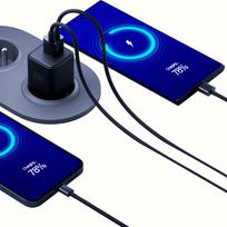 Priedai - 3mk Hyper GaN Įkroviklis 20W QC4+ PD PPS USB 1A1C Juodas EU
