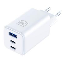 Priedai - 3mk Hyper GaN Įkroviklis 65W QC4+ PD PPS USB 1A2C Baltas EU