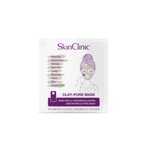 SkinClinic sebumą reguliuojanti kaukė mišriai, riebiai ir/arba spuoguotai odai CLAY-PURE MASK, 5ml. mėginukas