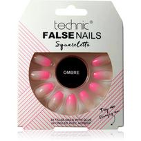 Technic Cosmetics False Nails Squareletto Priklijuojami nagai Ombre 24 vnt.