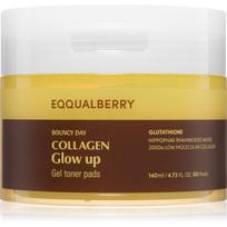 EQQUALBERRY Collagen Glow Up Gel Toner Pads tonizuojančios pagalvėlės skaistinamojo poveikio 60 vnt.