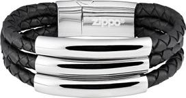 Zippo APYRANKĖ IŠ PLIENO IR PINTOS ODOS ZIPPO 22 CM