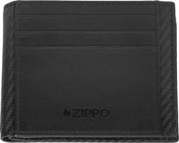 Zippo CARBON RANGE BI-FOLD ODINĖ PINIGINĖ SU MONETŲ DYLIU, Juoda