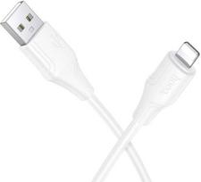 Silikoninis laidas USB A į Lightning Hoco 2,4A 1 m X124 baltas