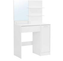 Songmics Tualetinis staliukas, 80x40x132 cm, balta