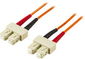 OM1 optinis kabelis DELTACO, SC - SC, duplex, UPC, 62,5/125, 5m, orange / FB-55