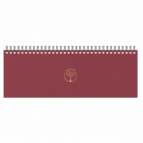 Horizontalus stalo kalendorius MEMO ECO CARDBOARD 2026m., raudona sp.