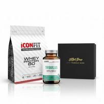 KlipShop Iconfit Whey Protein & Tribulus Supplement For Men Gift Set Išrūgų baltymų ir Tribulus maisto papildų rinkinys vyrams