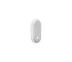 Lauko sieninis LED šviestuvas su jutikliu OVAL LED/10W/230V IP65 baltas