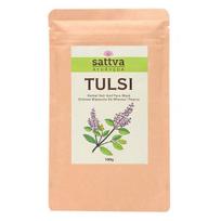 Indiškojo baziliko Tulsi milteliai plaukams, Sattva Ayurveda, 100g
