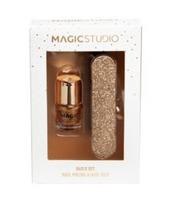 Auksinis Manikiūro Rinkinys Manikiūro Lakas + Failas Gold Magic Studio