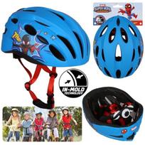 MARVEL Spider-Man Blue IN-MOLD vaikiškas dviratininko šalmas, berniukiškas, reguliuojamas, 52-56 cm