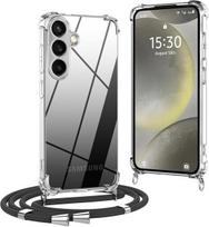 Olephy Mobiliojo telefono dėklas su virvele, skirtas Samsung Galaxy A55 5g, dėklas-kaklo papuošalas su dirželiu, minkštas skaidrus dėklas su virvele, smūgiams atsparus apsauginis dėklas pakabinimui
