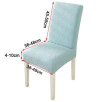 Aukšto elastingumo, dulkių nepraleidžiantis flisinis kėdės užvalkalas - Universalus dydis valgomojo ir taburetės kėdėms Regular (fits backrest 45-55cm) šviesiai mėlyna spalva