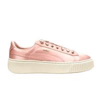 Puma Basket Platform Satin - Rožiniai Moteriški Kedai Sidabrinės-Rožinės Aukso Šnabždesio Baltos 365719-01 38