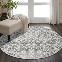 Marokiečių Gėlių Rašto Plaunamas Didelis Apvalus Kilimas Svetainės Kilimas Senovinis Miegamojo Kilimėlis Prie Sofos Kavos Stalo Vaikams Neslystantys Grindų Kilimėliai diameter 60
