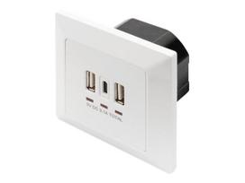 Elektros lizdas Digitus Socket Įleidžiamas, su USB-A ir USB-C