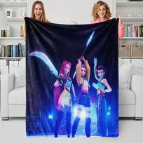 K-Pop Demonų Medžiotojo Animacinis Daugiafunkcinis Pliušinis Antklodė, Naujoviška Šilta Antklodė, Tinka Visiems Sezonams, Huntrix Gerbėjo Dovana 70x100cm gray