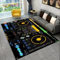 3D DJ Muzikos Ekrano Klaviatūros Plotas Kilimas, Kilimas Svetainei Miegamajam Sofai Prieškambario Dekorui, Sporto Joga Neslystantis Grindų Kilimėlis 40x60cm(15x23in)
