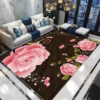 Home Decor Entrance Door Mat Flower Rose Pastoral 3D Print Carpet Living Room Rugs Soft Non-slip Floor Mat Carpet Bedroom Decor 40x60cm 16x24 inch