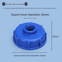 1 vnt. tvirtas IBC talpos adapteris S60X6 stambaus sriegio dangtelis 60 mm vidinis sriegis į 1/2 , 3/4 , 1  adapterio jungtis