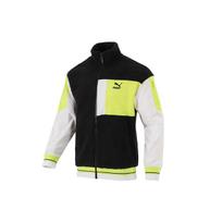 Puma Retro Sherpa Logotipas Patchwork Sportinis Švarkas Vyrams Viršutiniai Drabužiai Juodas 534678-01 S