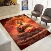 Budos Kilimas, Budizmo Plotiniai Kilimai Miegamajam Svetainei Prieškambariui, Budos Statulos Raštas Meditacijos Grindų Kilimėlis Neslystantis Jogos Kilimas 40x60cm 16x24 inch