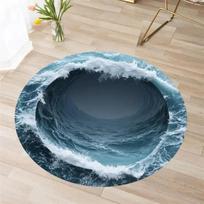 3D optinė iliuzija Įtrūkimas Sūkurys Gili skylė Kilimas Dekoras Grindų kilimėlis Miegamojo poilsio zona Kilimai Sofa Minkštas Lovos šonas Neslystantys kilimėliai Diameter 90cm(35in)