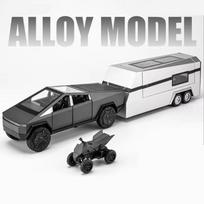 LYZRC Naujas 1/32 elektroninių žaislų sunkvežimių pikapas, lydinio automobilių modelis, visureigis, sunkvežimis, modelis, garsas, šviesa, vaikams žaislai, dovana pilka spalva