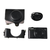 SX740HS SX730 Kamerai PU Odinis Dėklas Canon PowerShot SX740 HS SX730HS Krepšio Dangtelis Su Dirželiu juoda