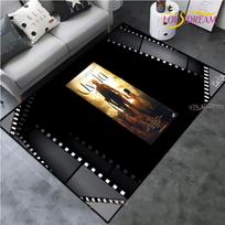 Filmo vakaro klapeto zona Kilimas Namų kino teatrui Kino meno kilimai Kino teatro kilimas Neslystantis Namų dekoracija Miegamajam Svetainei Žaidimų kambariui 40x60cm
