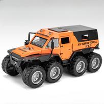 LYZRC 2024 Naujas 1/32 Lydinio Liejinio Modelis Automobilis 8x8 Keturratis Metalinė Transporto Priemonė Automobilio Modelis Garso ir Šviesos Simuliacija Kolekcija Dovana Vaikų Žaislas oranžinė