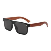 New Men's Outdoor Sports Polarized Sunglasses Men Driving Sunshade Eyeglasses Trendy Bamboo and Wood spring Feet Eyewear UV400 1PC brown