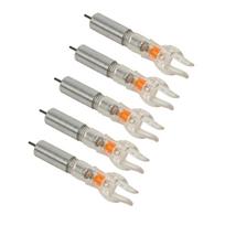 5 vnt. LED apšviečiami strėlių antgaliai, plastikinis korpusas, lengvas montavimas 6,2 mm 0,24 colio vidinio skersmens strėlėms raudona