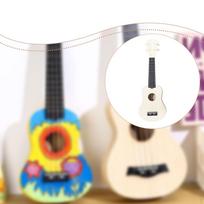 DIY Ukulele Kit Guitar Build Handicraft Wood for Children Unfinished 21 inch Supplies