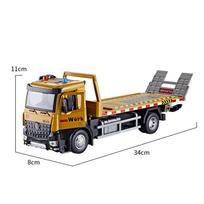 LYZRC Naujas inžinerinis transporto priemonės automobilio lydinio priekinis liejinys berniukų modeliavimo priekabos žaislui su šviesos balsu gelbėjimo sunkvežimio vaikų žaislų modeliu geltona