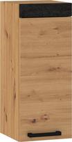 Viršutinė virtuvės spintelė Meblocross Rodos ROD-11 W30, ąžuolo artisan/juoda