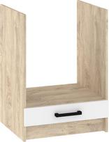 Virtuvinė spintelė orkaitei Meblocross Korfu KOR-07-S60-PK, ąžuolo spalvos/balta