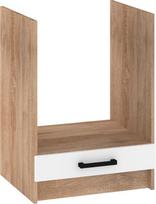 Apatinė spintelė orkaitei Meblocross Rodos ROD-07 S60-PK, sonoma šviesi/balta