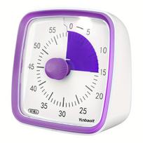 Tyli vizualinė laikmatis su naktiniu apšvietimu - 60 min. atbulinis skaičiavimas ,  Violetinė Violetinė