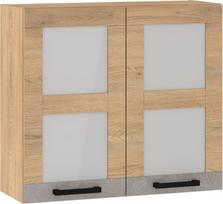 Virtuvinė spintelė Meblocross Korfu KOR-19 - W80-PN, ąžuolo/pilka