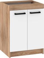 Virtuvės apatinė spintelė Meblocross Rodos ROD-05 S60, sonoma šviesi/balta